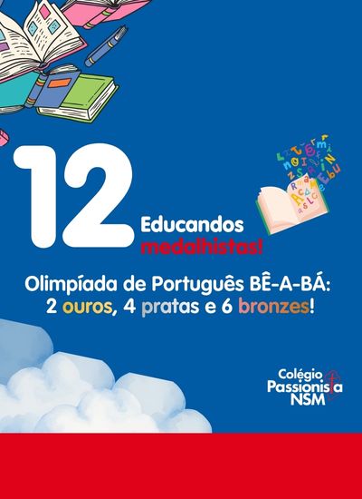 12 medalhistas na Olimp�ada de Portugu�s Nossa Senhora Menina