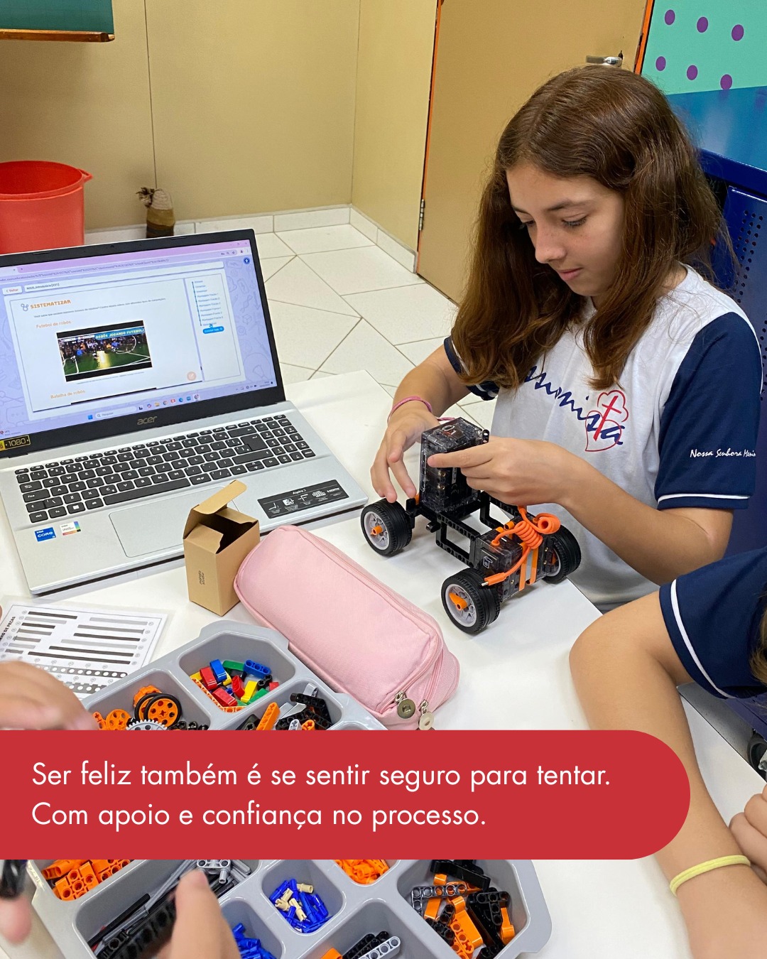 Sentir-se seguro para tentar Nossa Senhora Menina