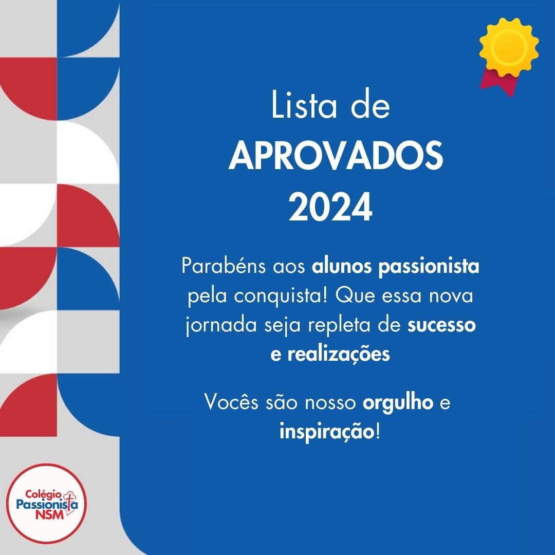 Lista de Aprovados 2024 Nossa Senhora Menina